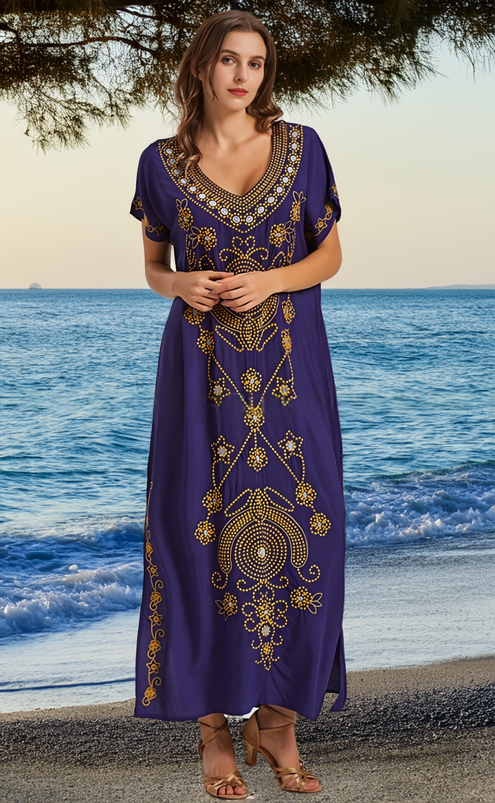 Caftan Marocain Aicha Bleu - aya burkini