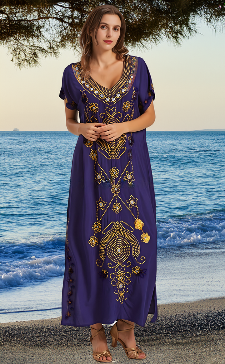 Caftan Marocain Aicha Bleu - aya burkini