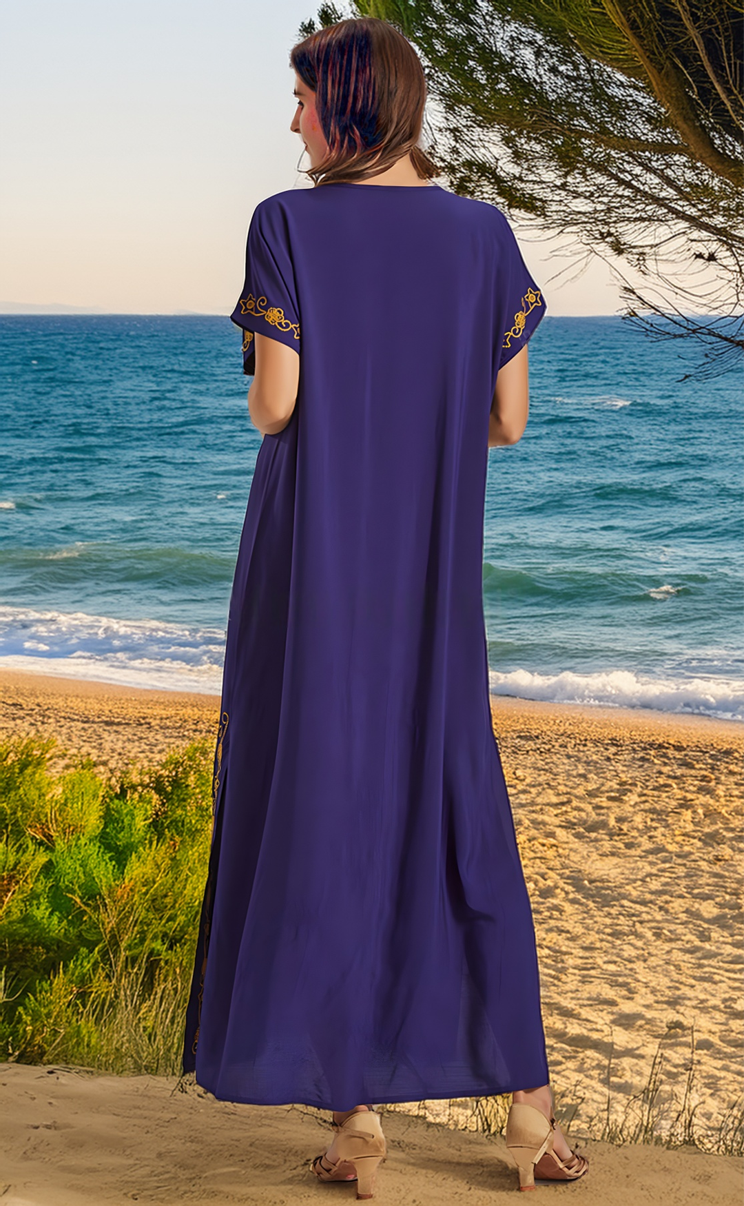 Caftan Marocain Aicha Bleu - aya burkini