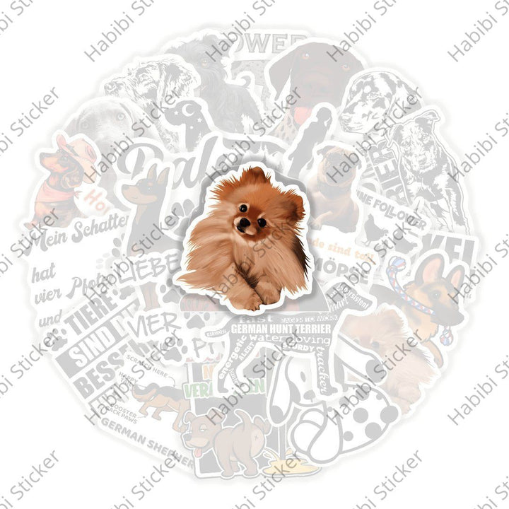 25pcs German Dog Stickers Pack Cute Pet Lover Decoration Gift for Notebook Luggage Bottle